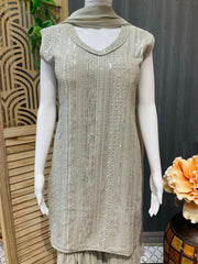 Grey Gharara / Sharara set