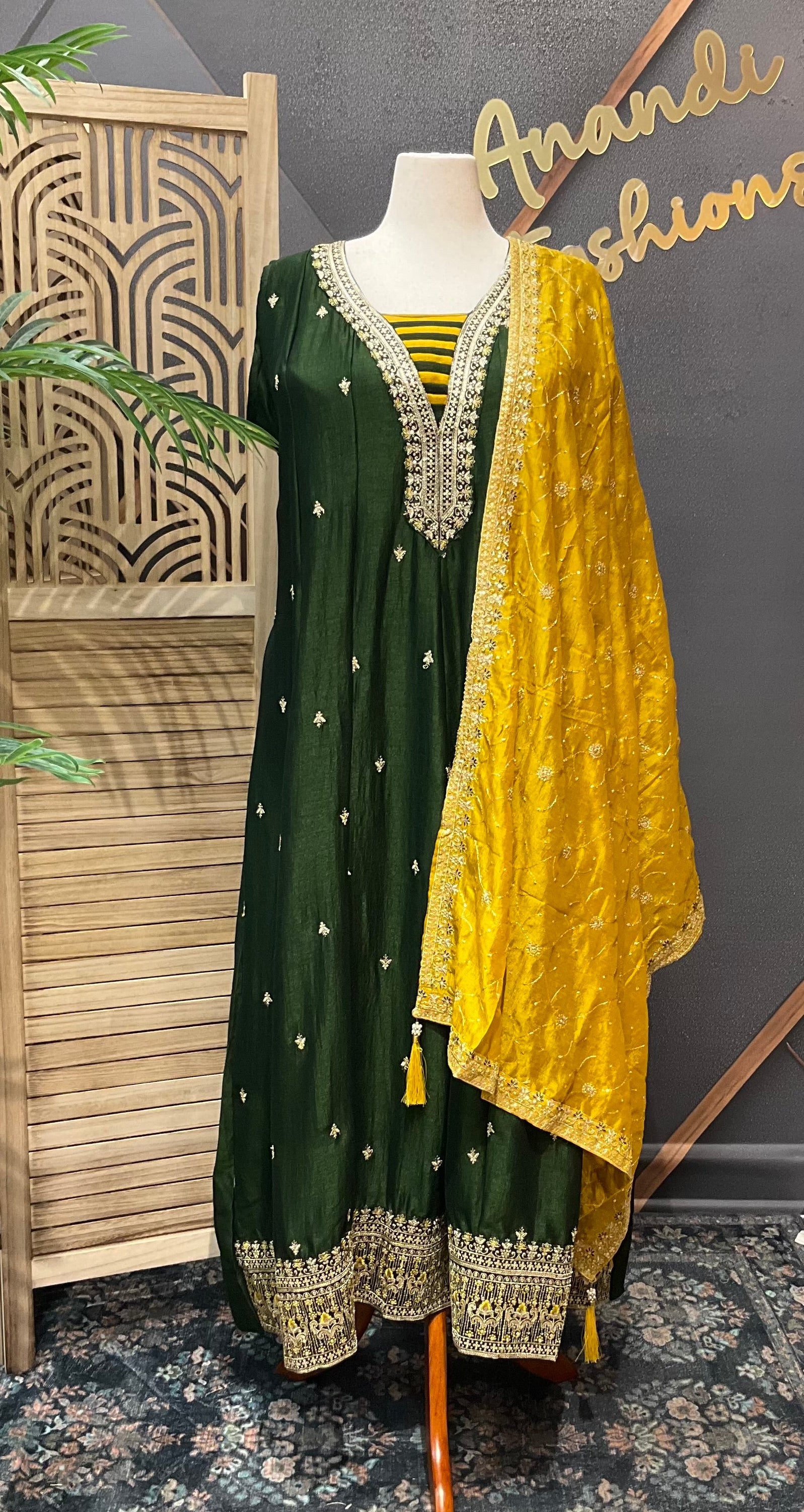 Plus Size Green Long Dress