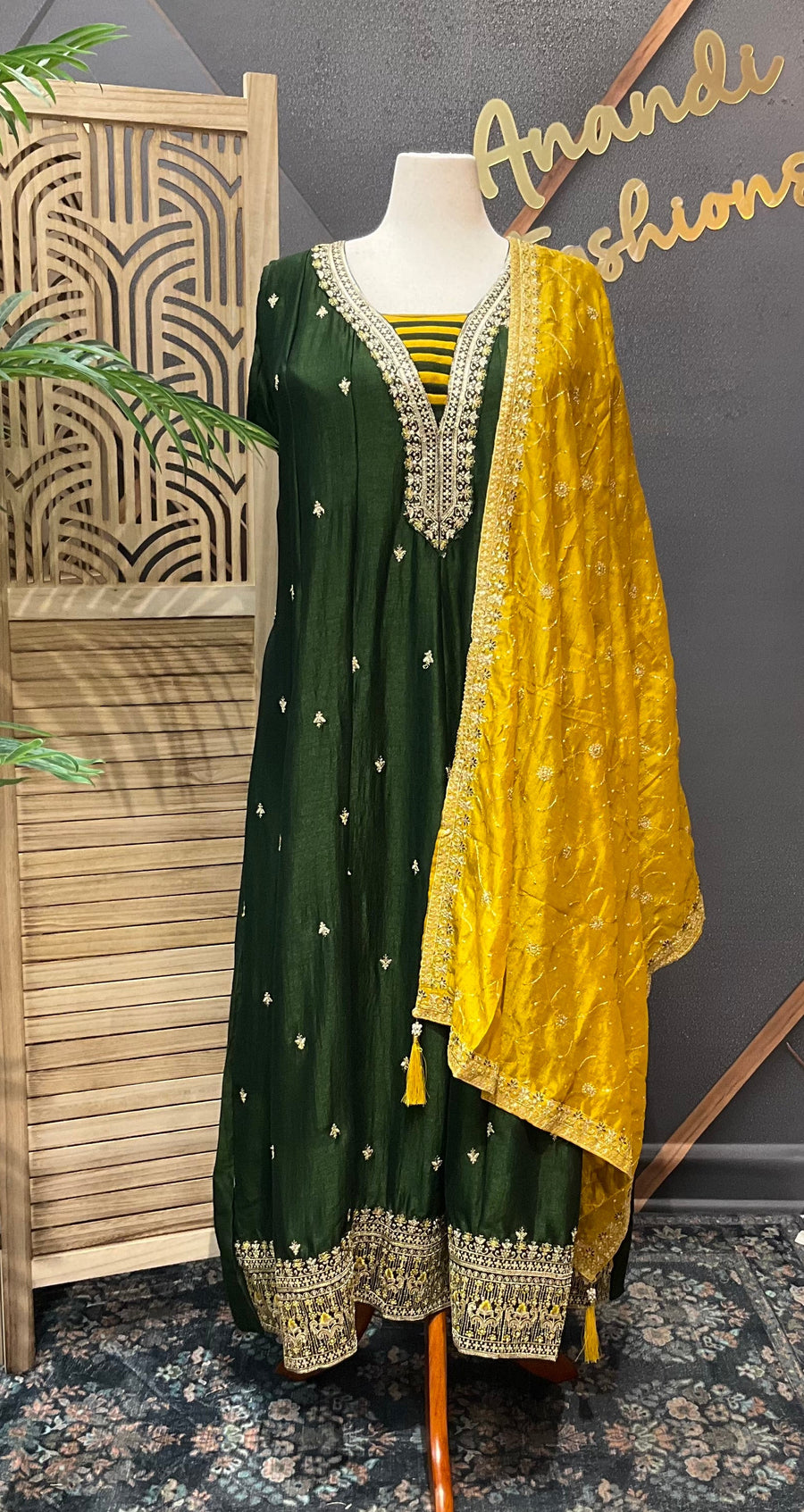 Plus Size Green Long Dress