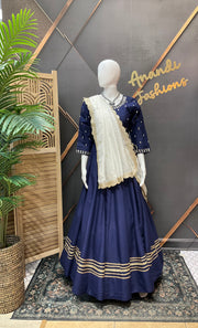 Blue Garba Chaniya Choli set