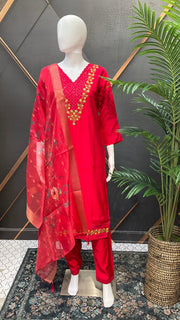 Pink -Party Wear Kurti/Chudidhar set