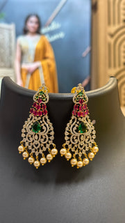 Beautiful CZ Party Wear Necklace set - Jewelry - Necklace Set - Anandi Fashions