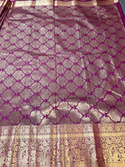 Wine Color - Semi silk Kanjeevaram Saree