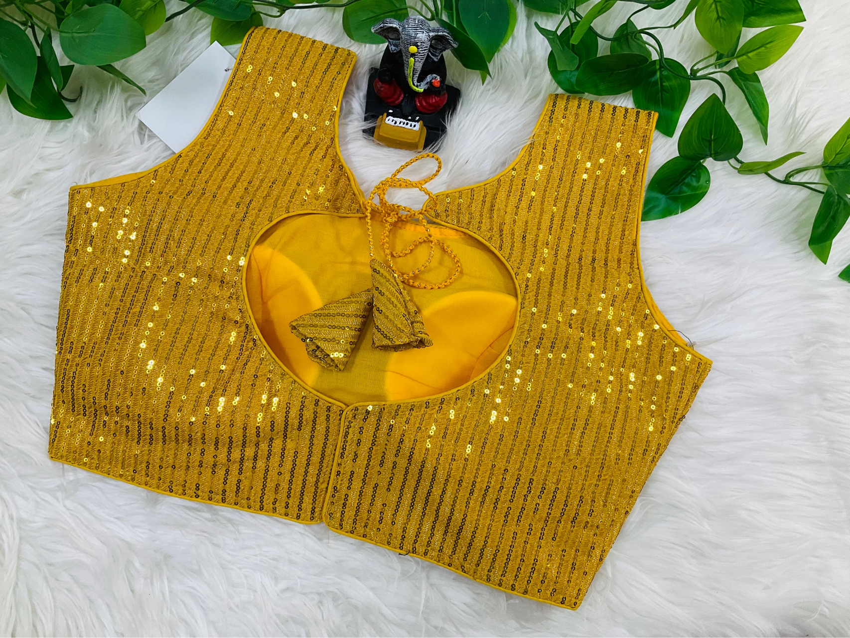 Sleeveless Blouse - Party wear sequence blouse fits size 38(upto 40) image 5