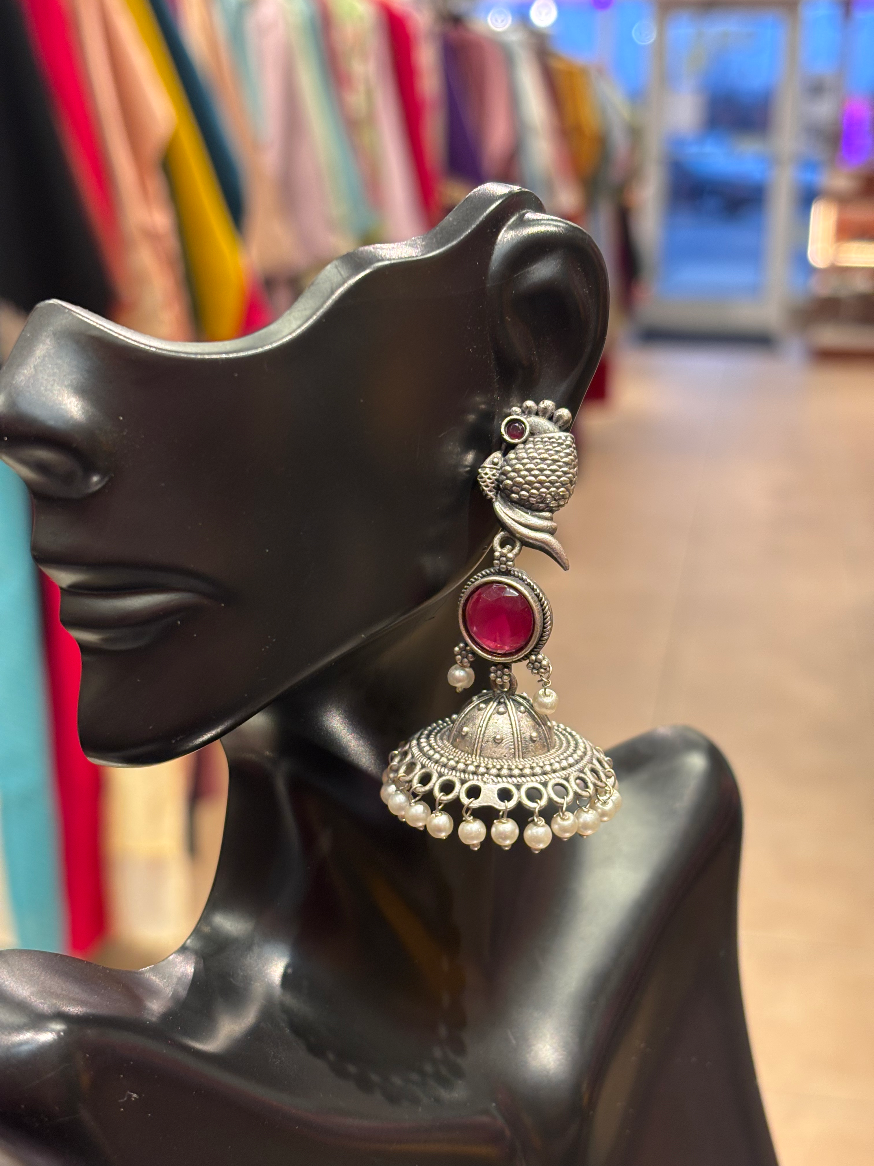 Oxidized Jhumkas/Earrings  image 2