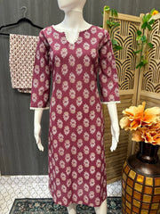 Pure Cotton 2 piece Kurti set