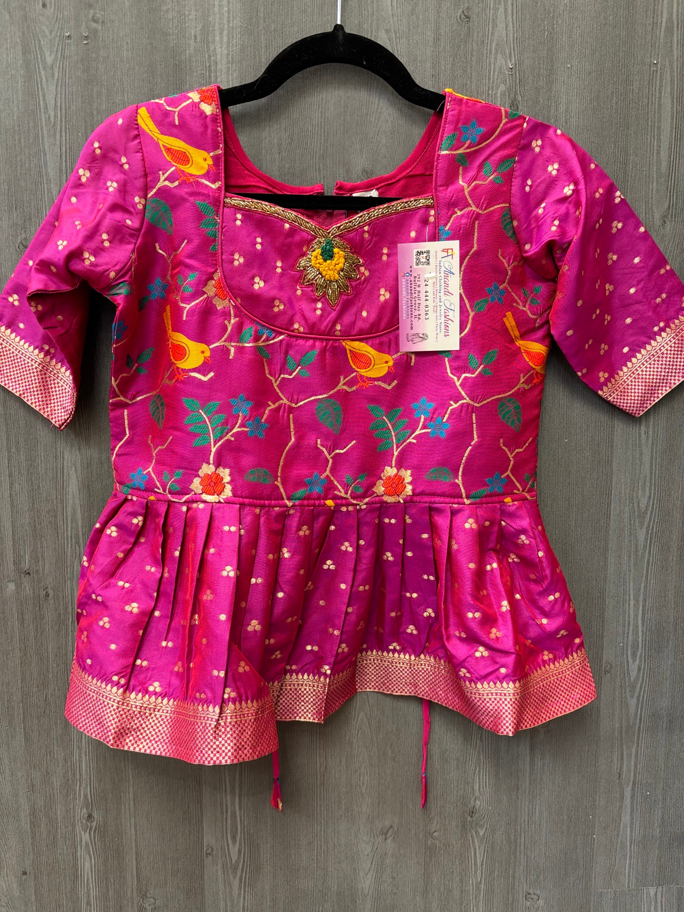 Teen Girl-Lehenga set with Bird Design image 1