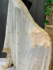 Georgette Dupattas with foil mirror