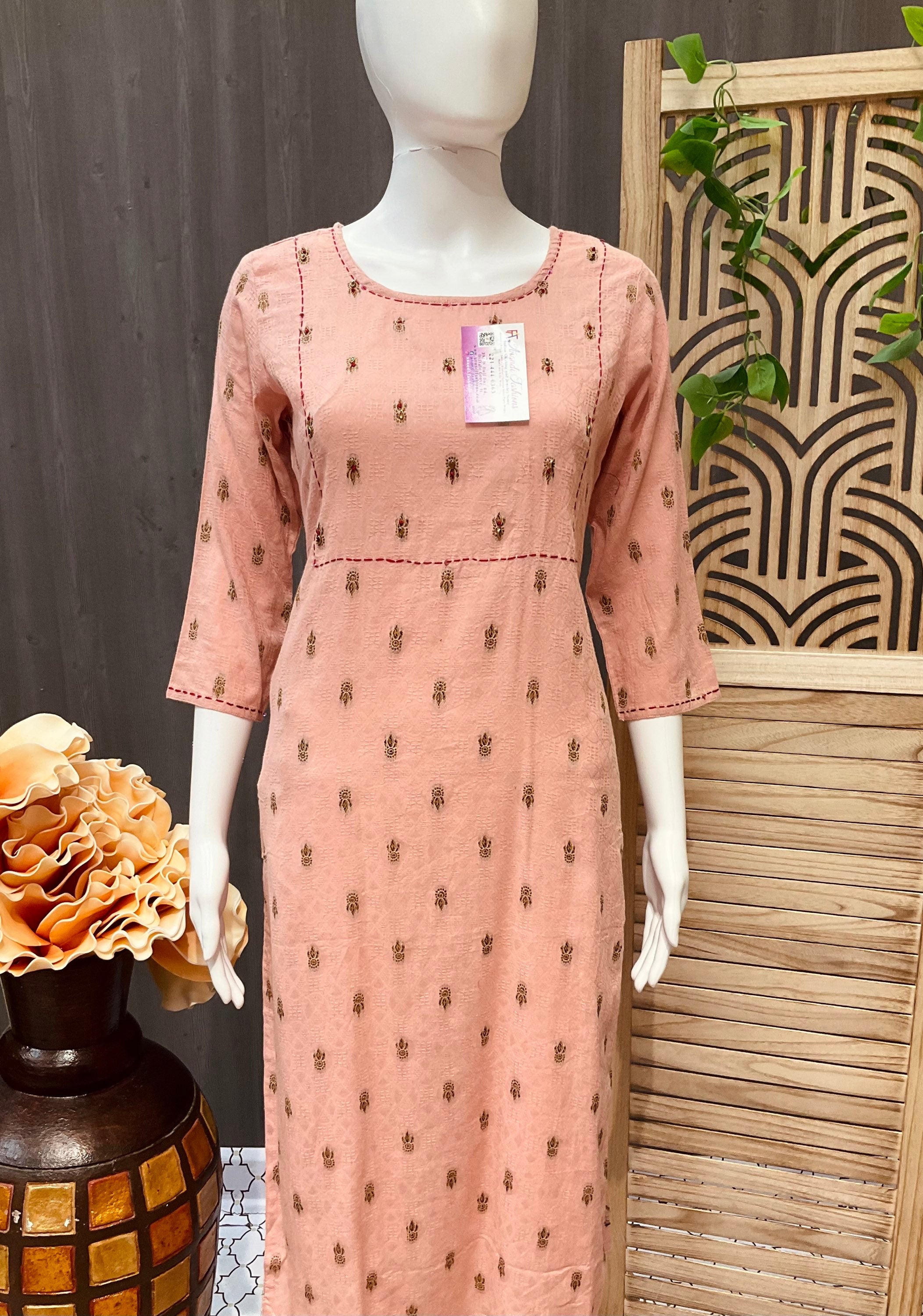 Peach Color Kurti image 0