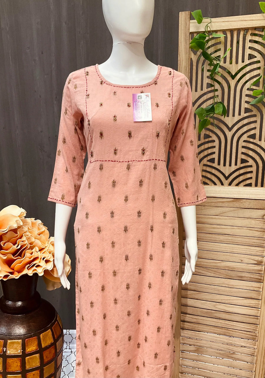 Peach Color Kurti