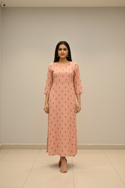Peach Color Kurti Short Kurti