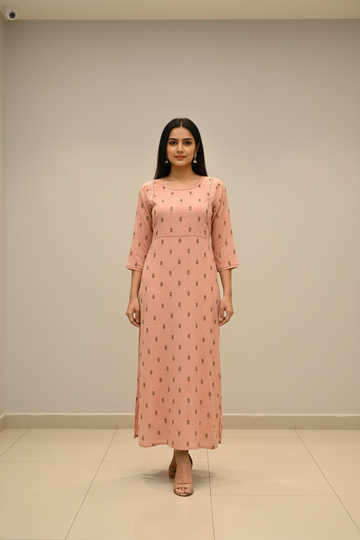 Peach Color Kurti