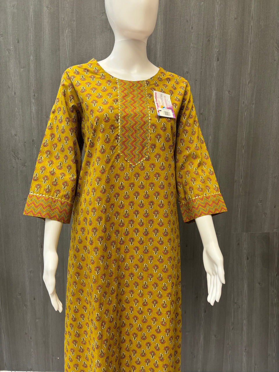 Kurti Set - Pure Cotton Mehendi Green 3piece Kurti set - Size 44/US L image 1