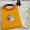 Size 36-Mens Kurta - Elegant Yellow Kurta with Silk Pajama