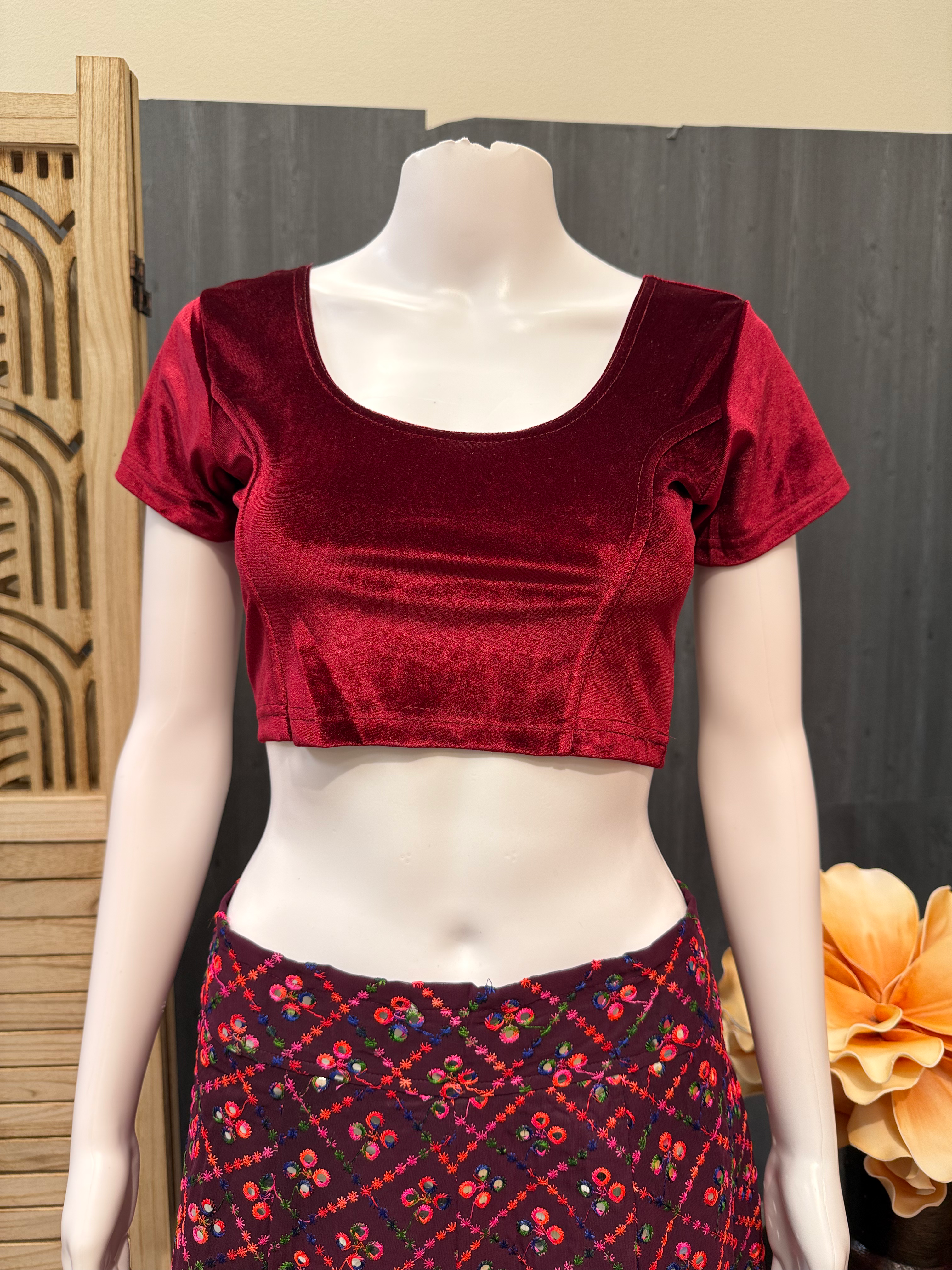 Velvet - Stretchable Maroon Blouse image 0