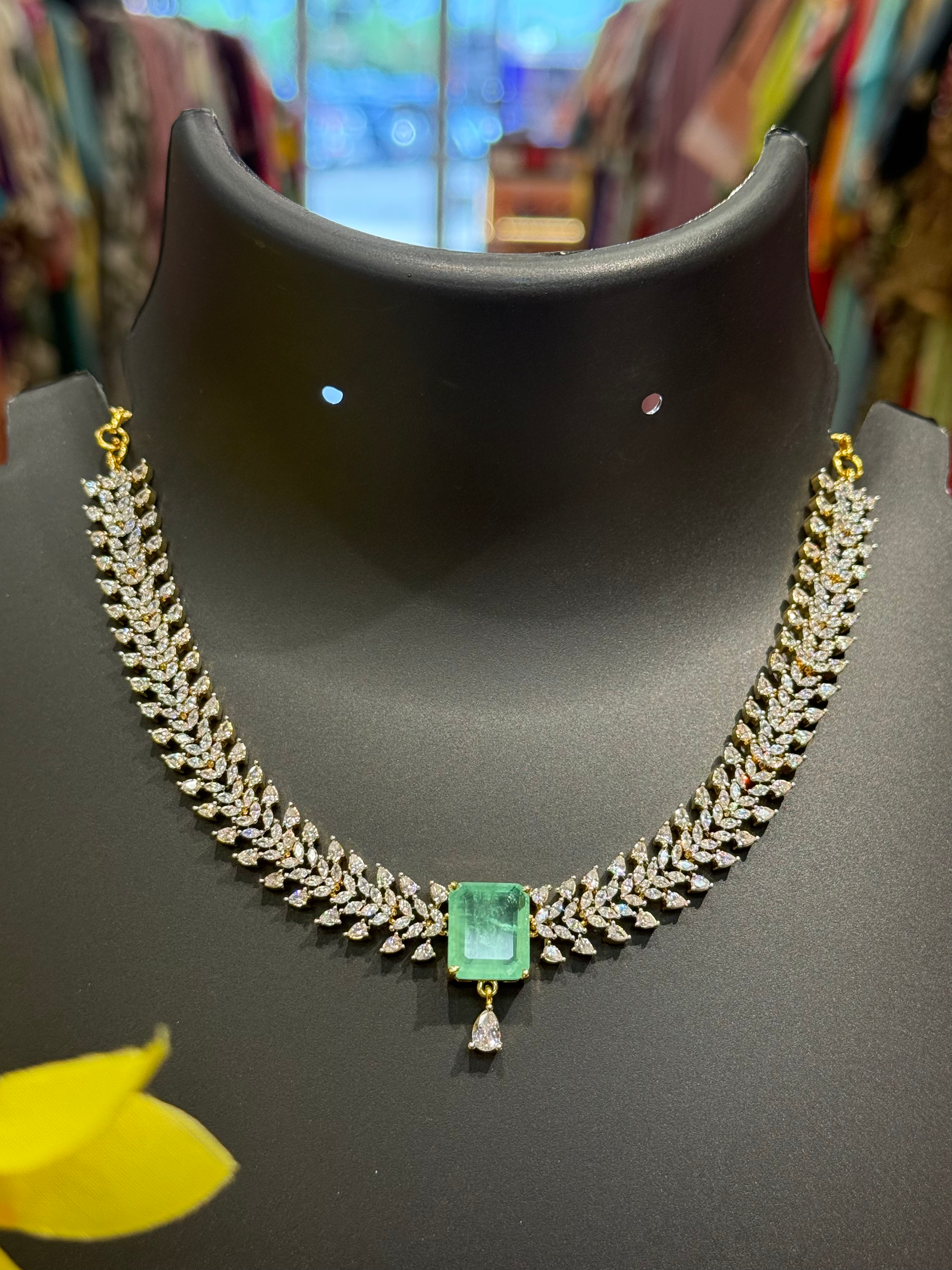 Party wear -CZ Necklace set image 1