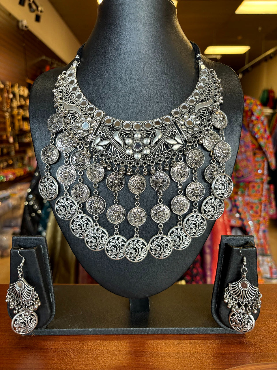 Heavy German Silver Necklace set image 0