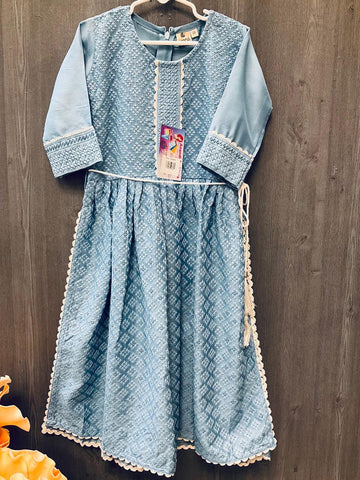 Kids Dress - chikankari palazzo set