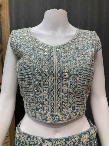 Pastel Color Heavy Work Lehenga Set - Party & Wedding