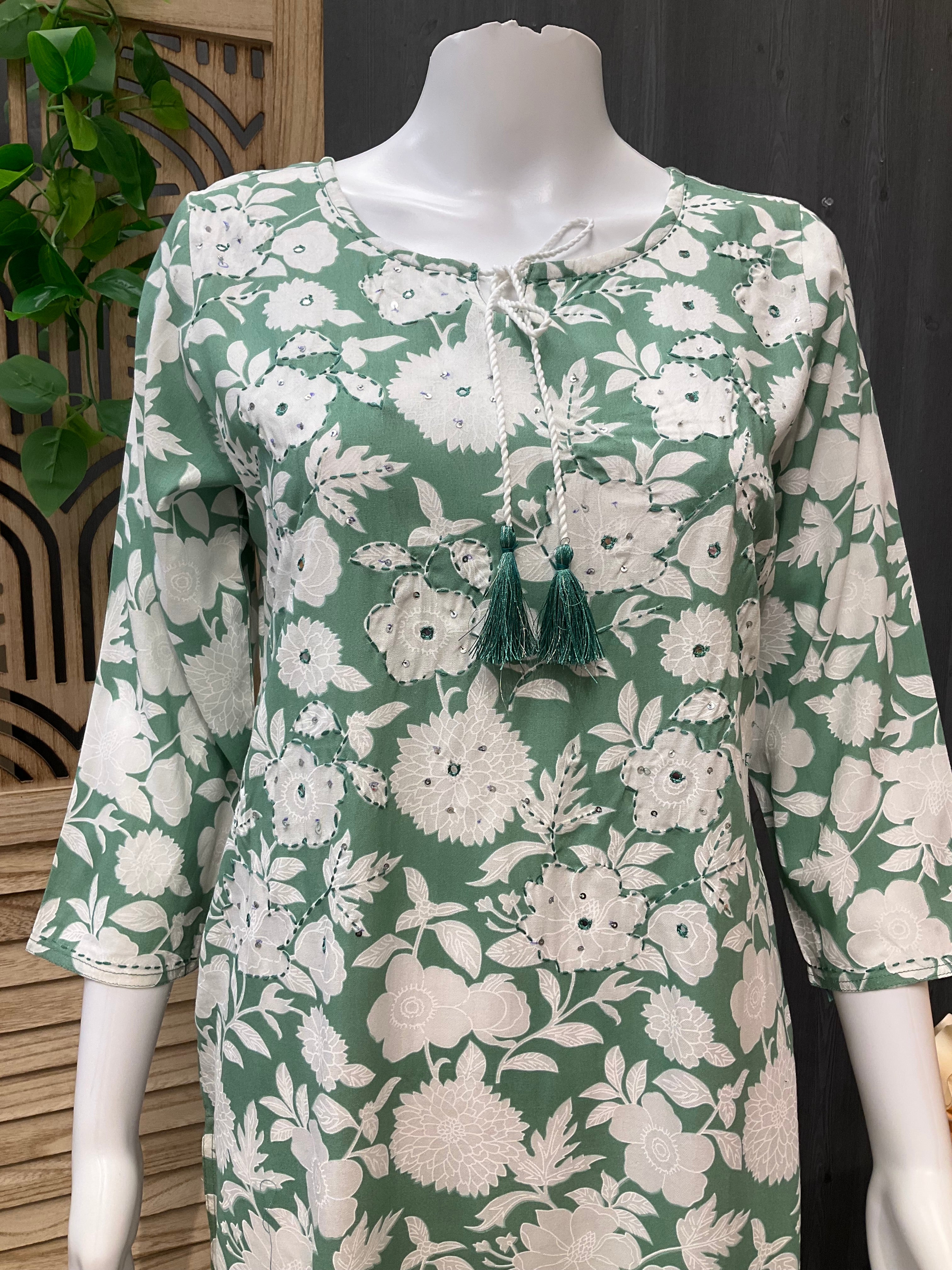 Pure Cotton-Floral Kurti- Size 38/42
