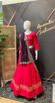 Pink Garba Chaniya Choli set