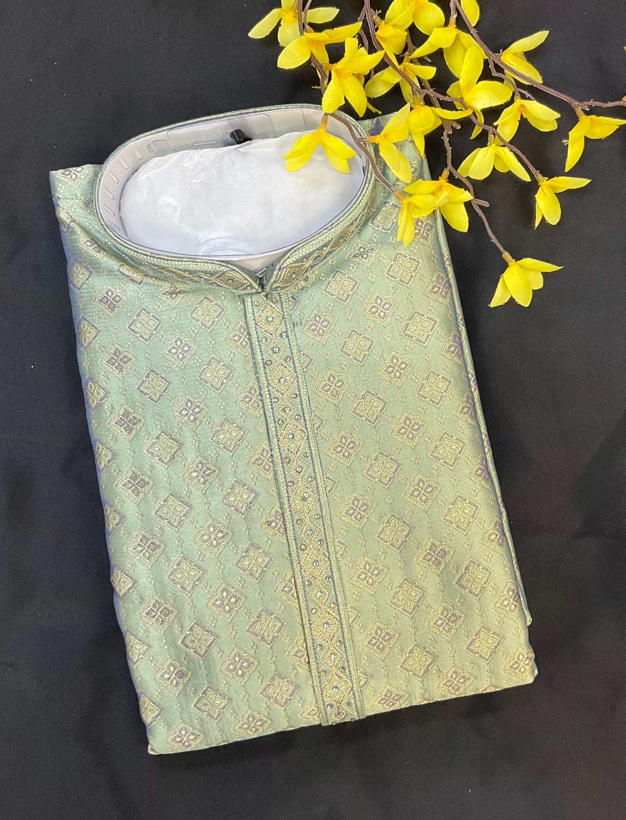 Premium- Pastel Green color Men’s Wear Kurta Pajama set