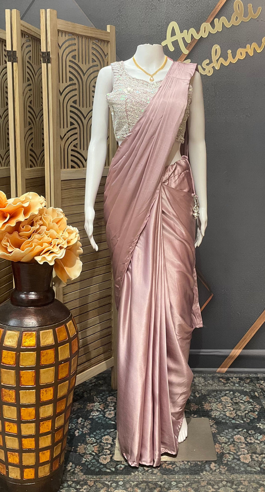 Pastel Lavender Ready to Wear Saree