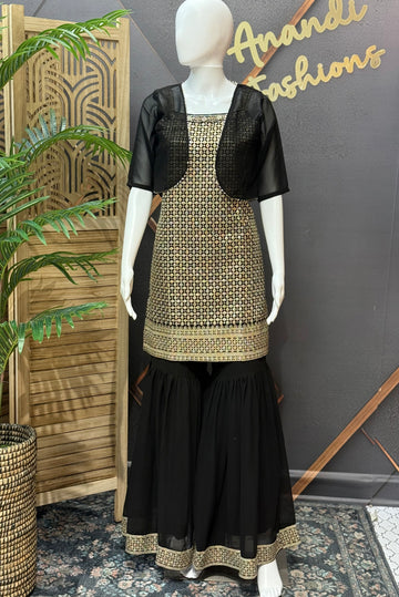 Teenage Girls - Black Sharara set