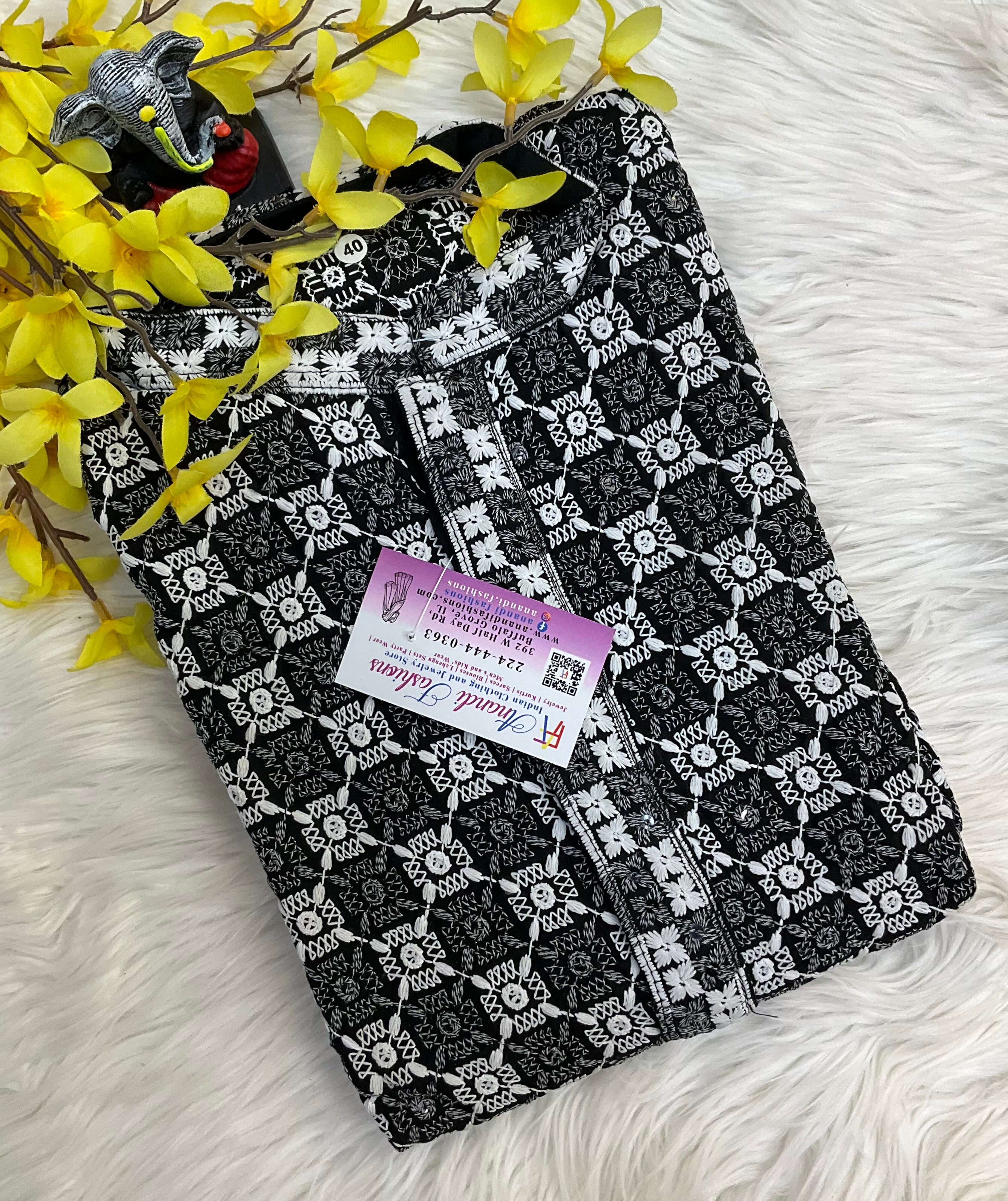 Black & White Mens wear kurta set