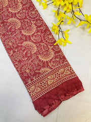 Onion Pink Soft Crape Silk Saree