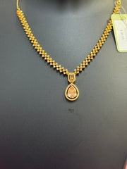 Micro Gold Polish - CZ Necklace set with Honey Color