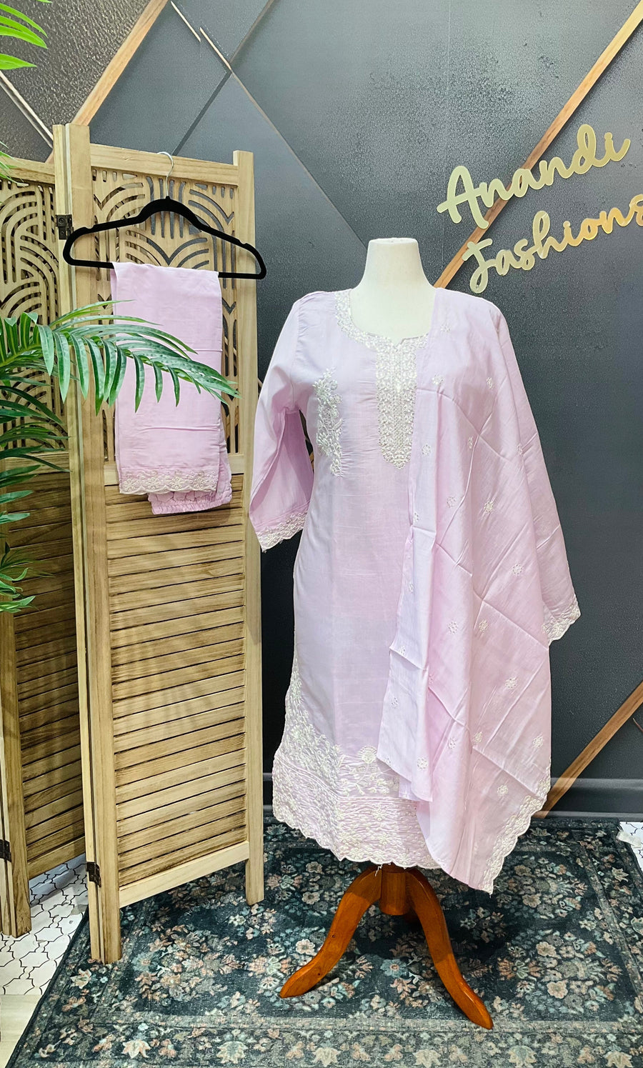 Pastel Lavender Kurti set