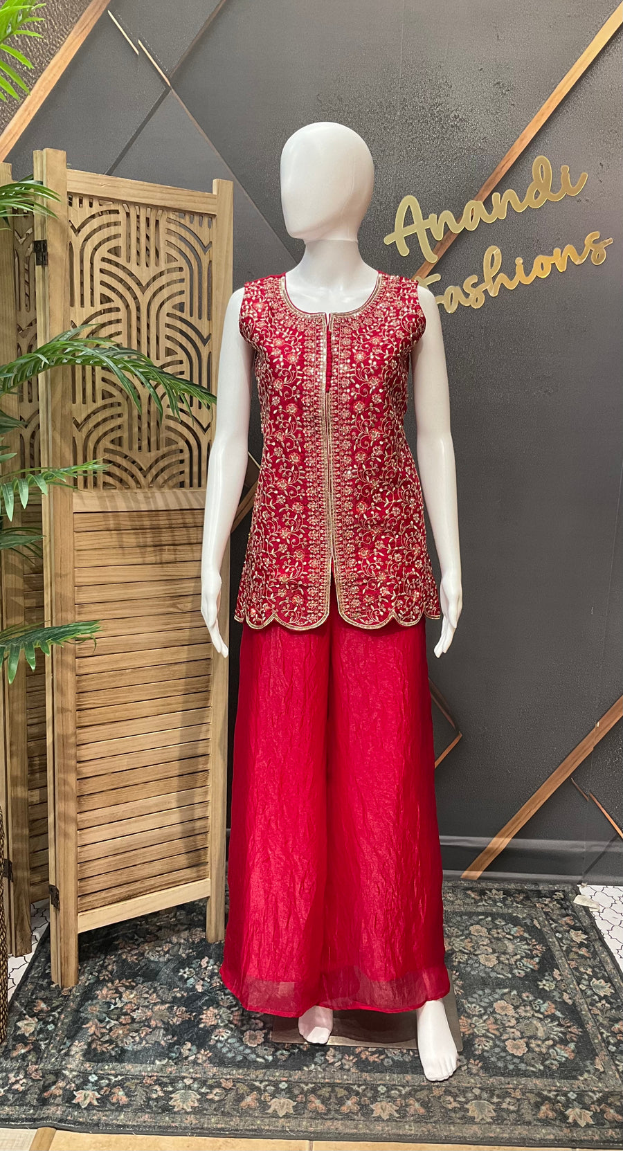 Pink Teenage Girls Palazzo Set