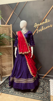 Purple Garba Chaniya Choli set