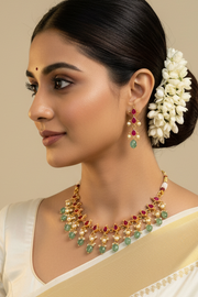Jadau Kundan Simple Necklace set