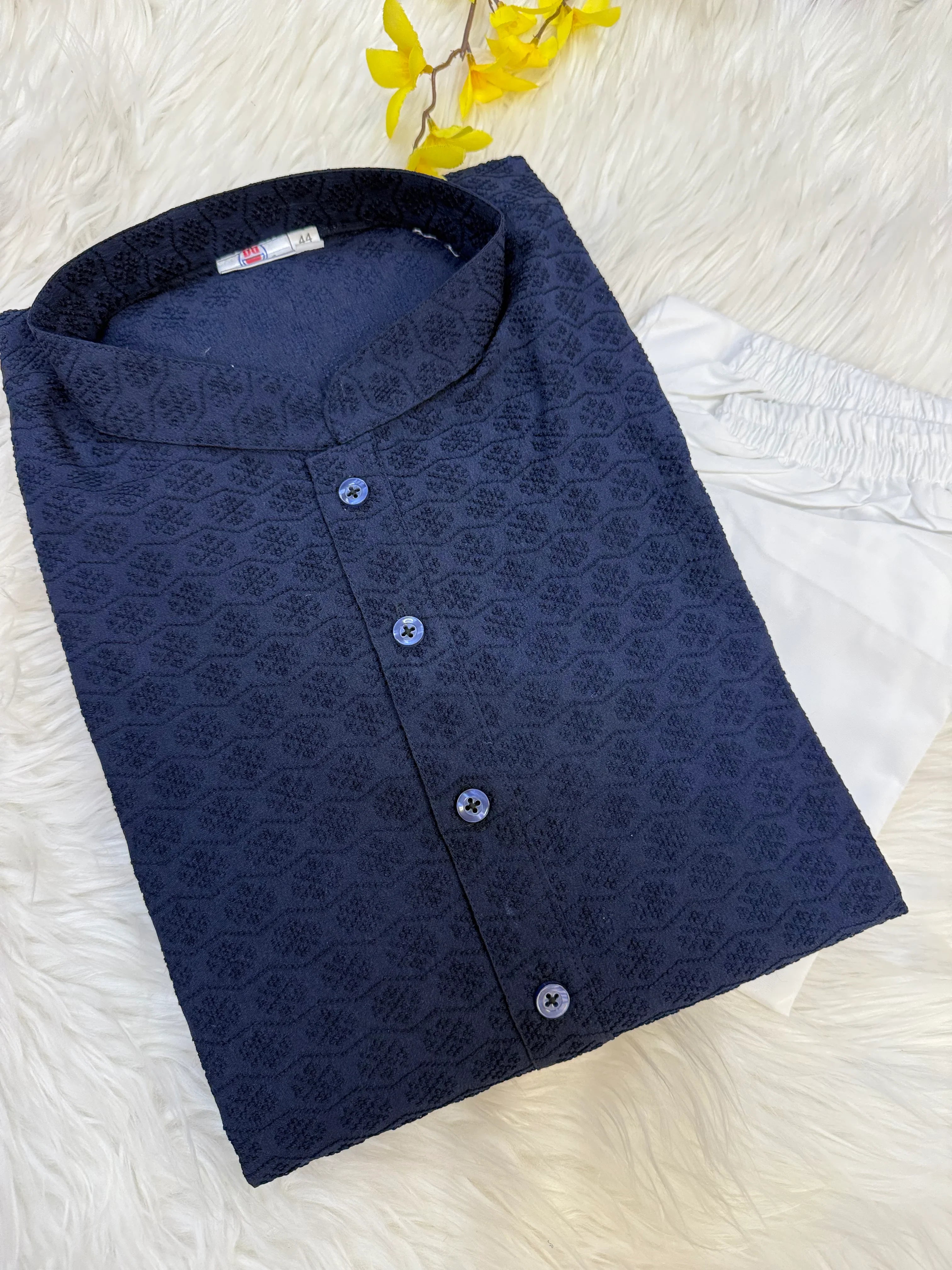 Navy Blue Men’s Wear Kurta Pajama Set