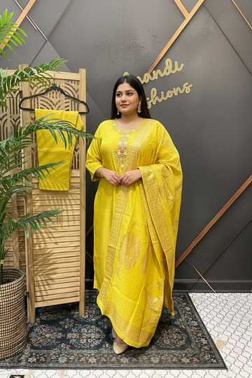 Plus Size Shimmery Party Wear Kurti Sets