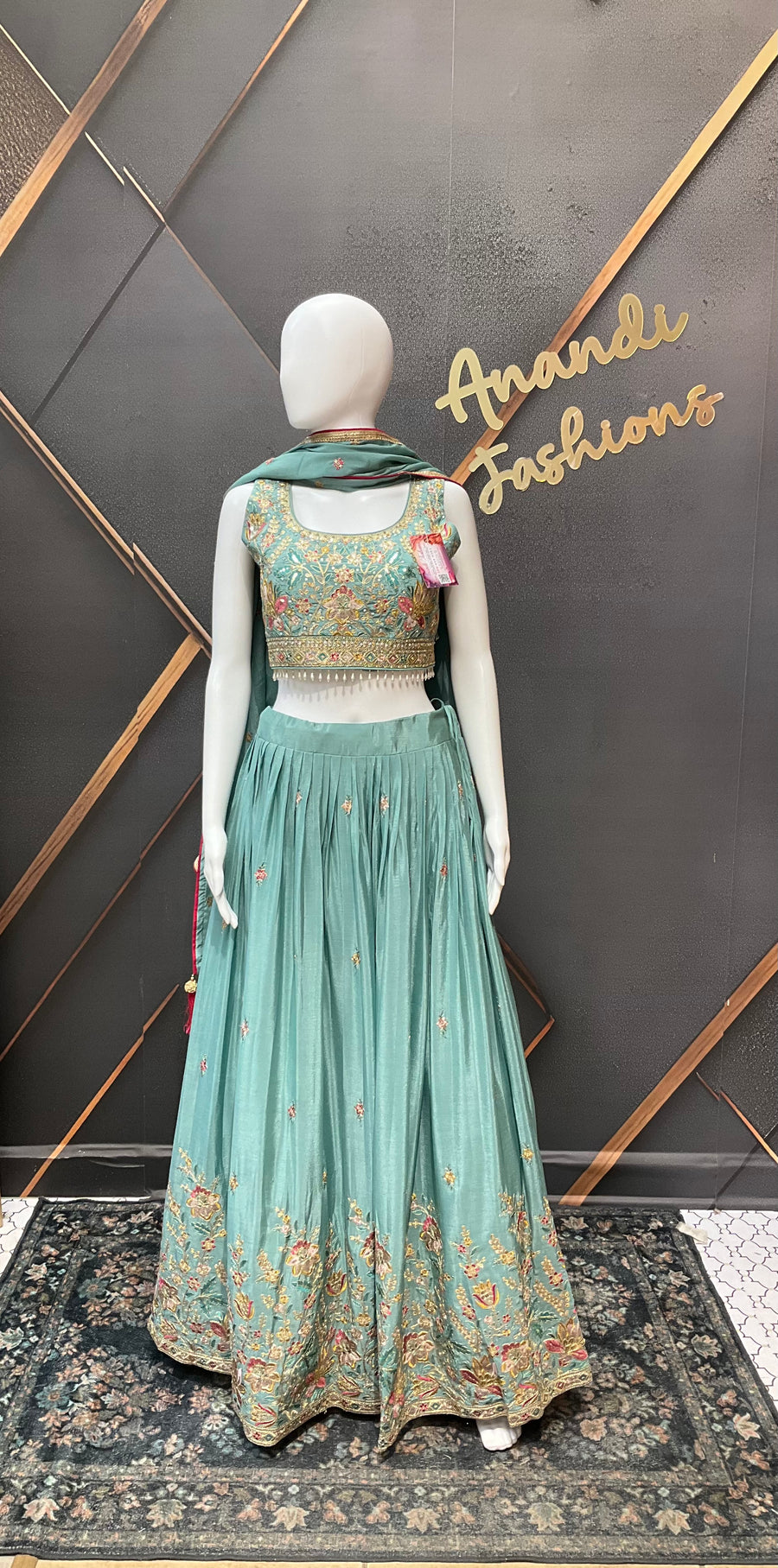 Light Blue Party Wear Lehenga sets