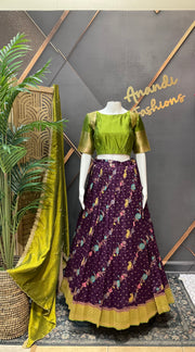 Purple Half Saree/ Lehenga set