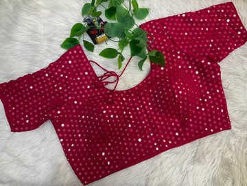 Size 44- Plus Size Georgette Foil Mirror Blouses