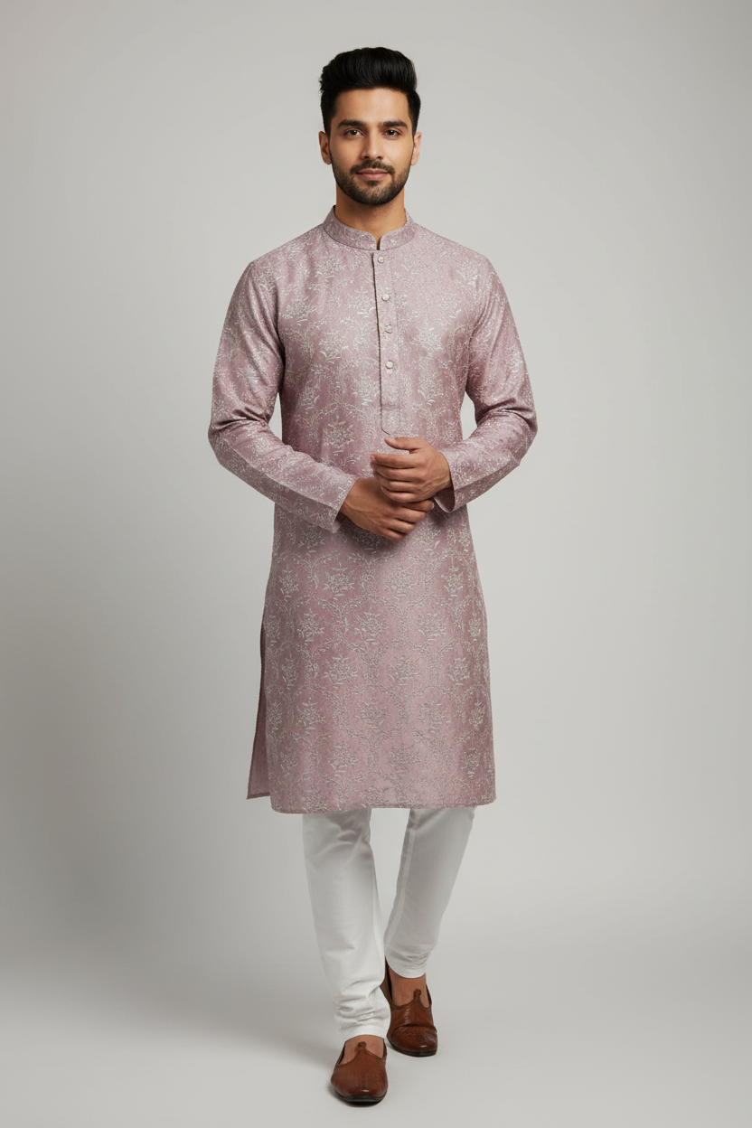 Mens Silk kurta set - Mens - Kurta Set - Anandi Fashions