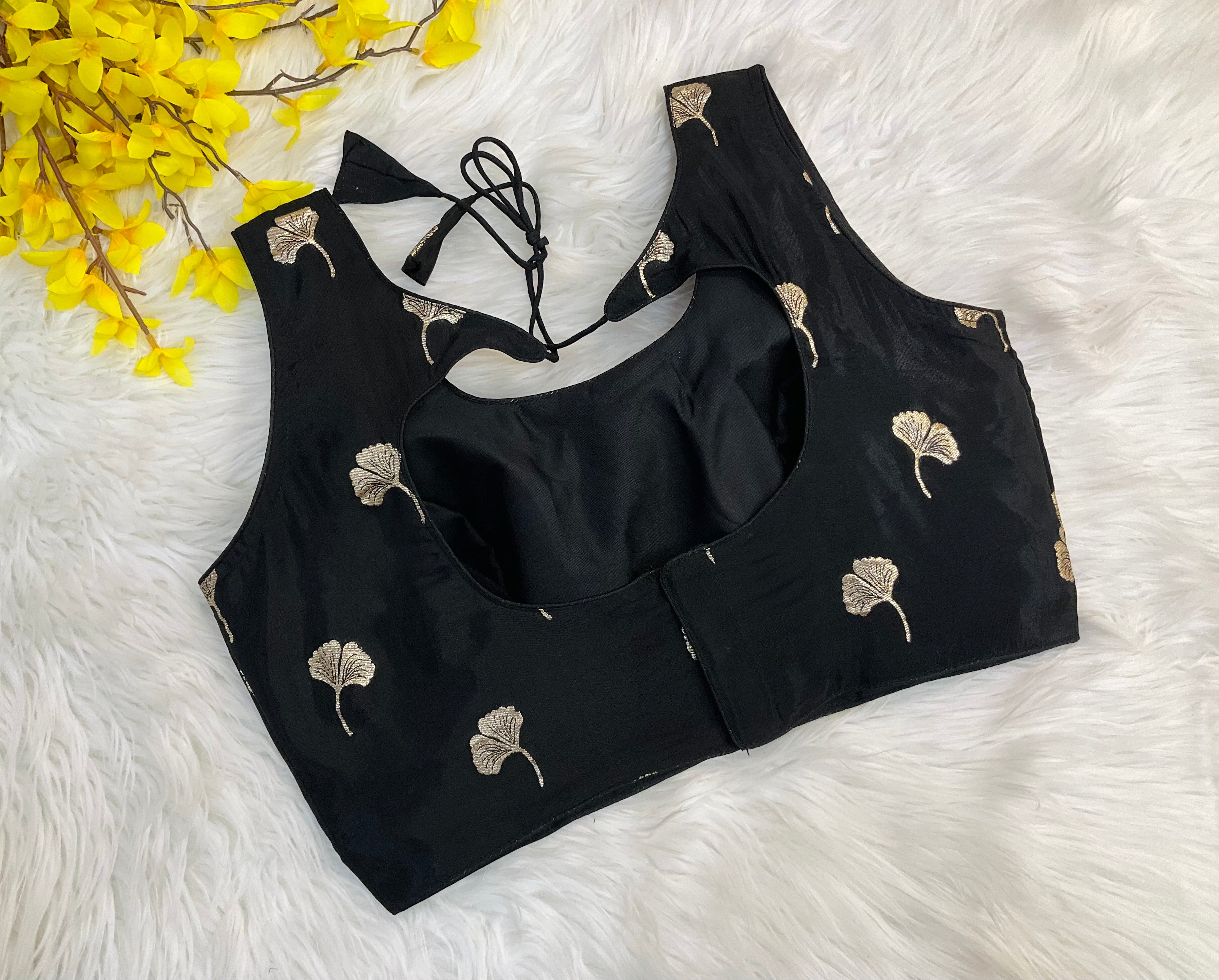 Back Opening Satin Silk Blouse - Women - Blouse - Anandi Fashions