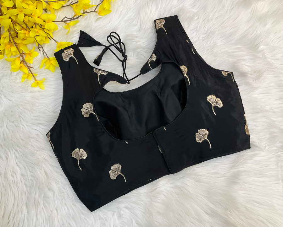 Back Opening Satin Silk Blouse