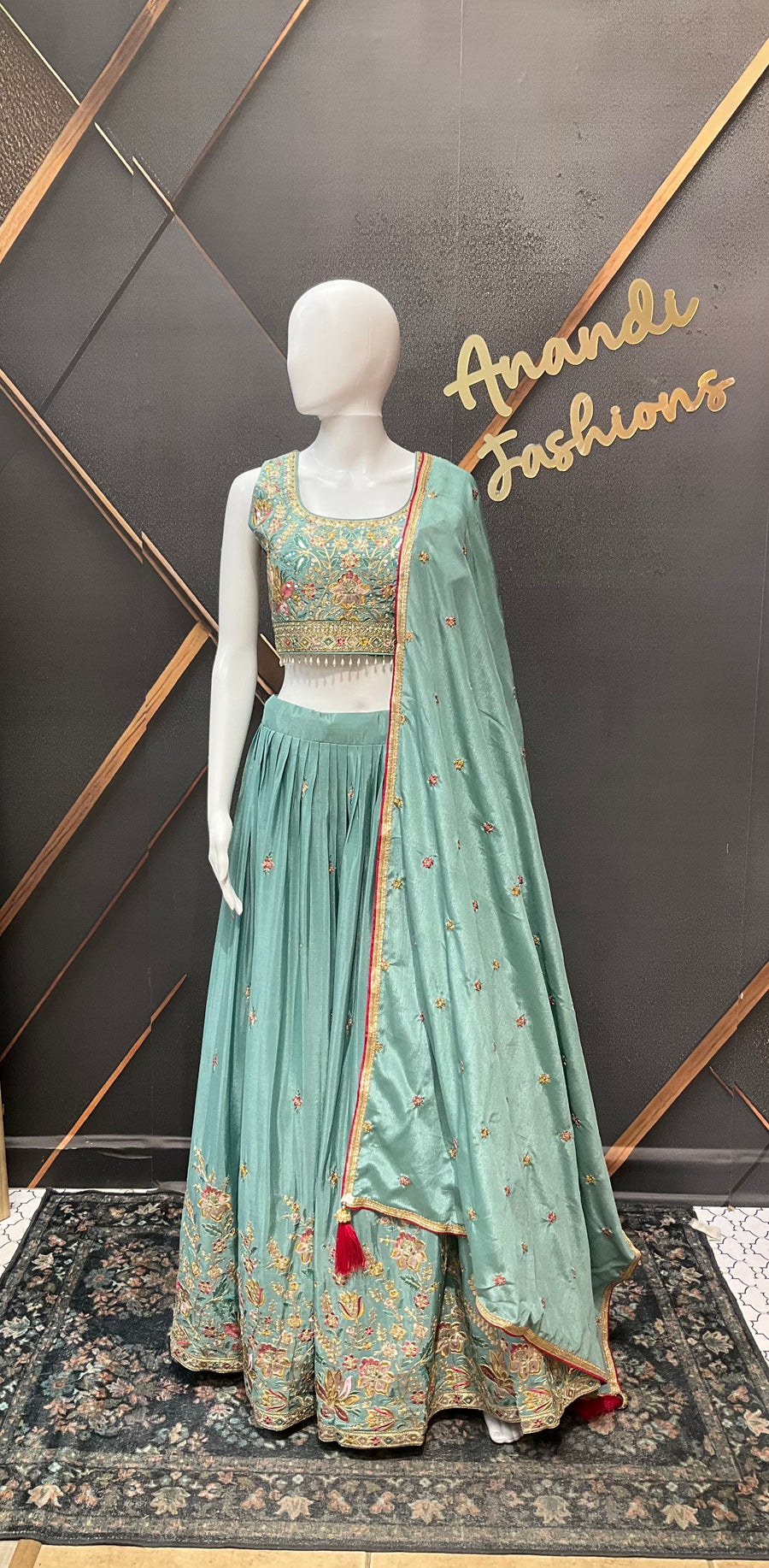 Light Blue Party Wear Lehenga sets