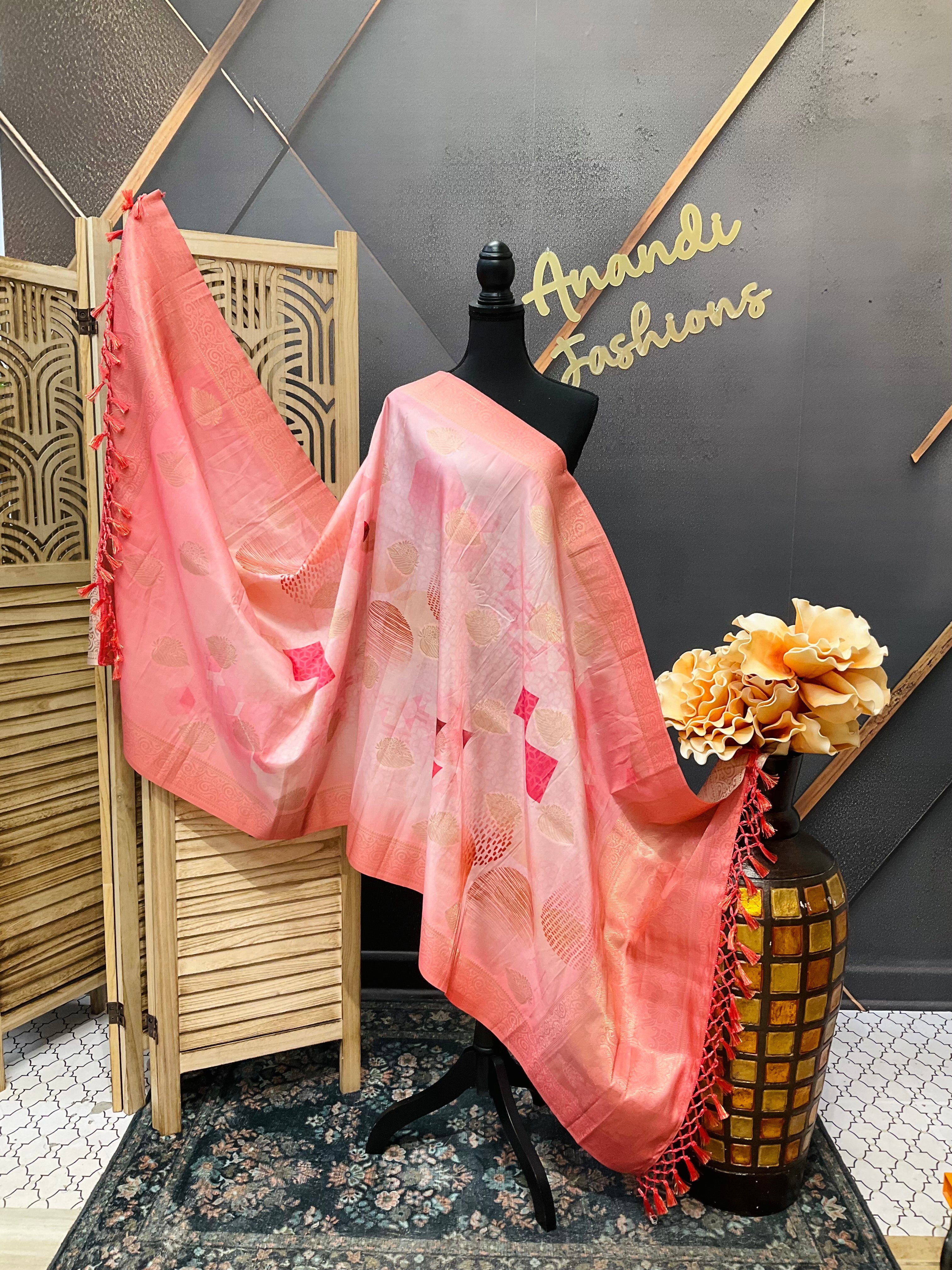 Silk duppatta with digital print