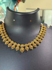 Antique Finish Necklace set- Full Gold