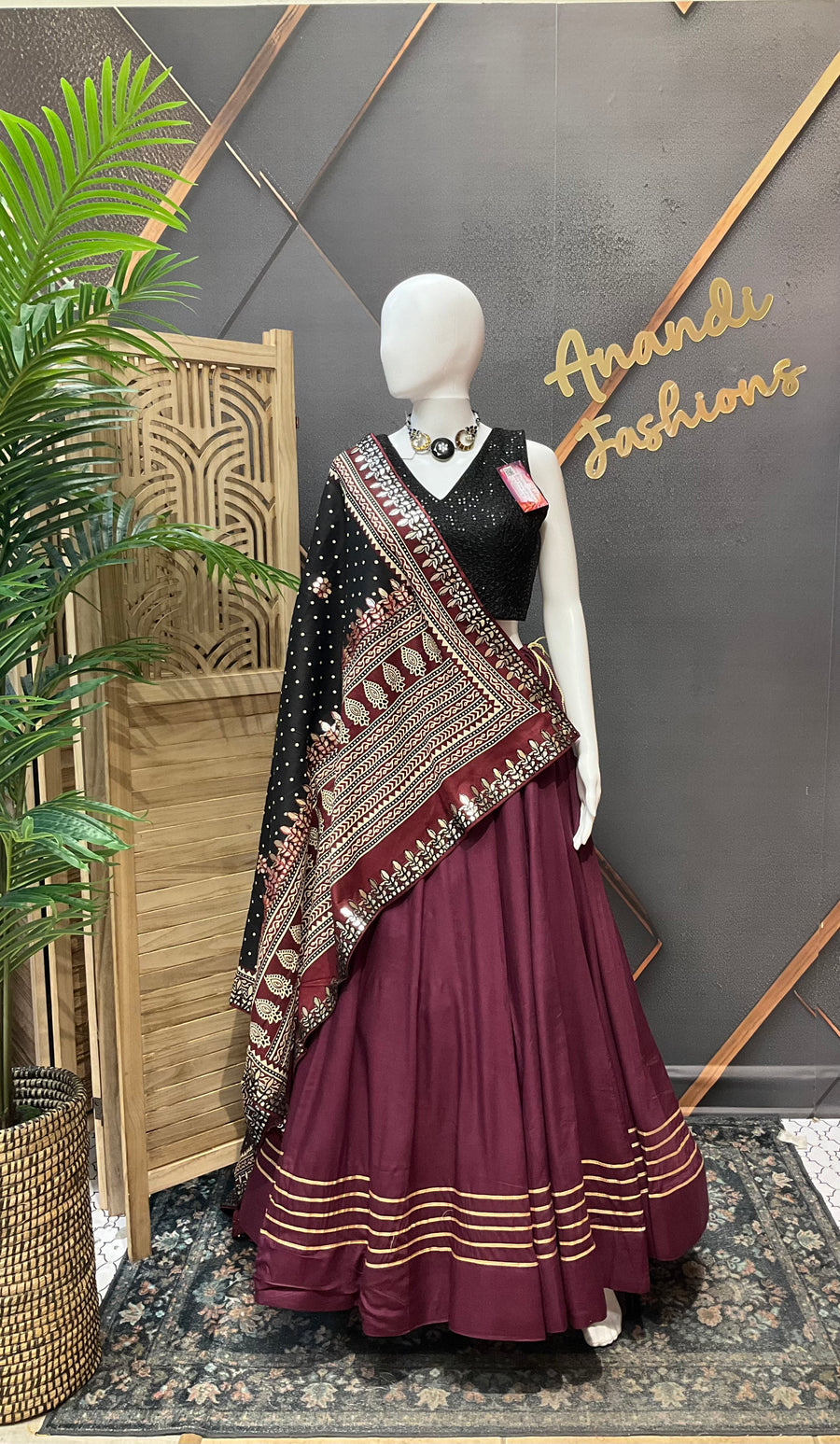 Black & White Combo Mix & Match Lehenga / chaniya choli set