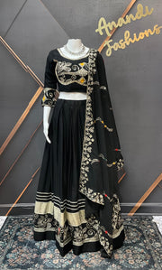 Black Pure Cotton Chaniya Choli set