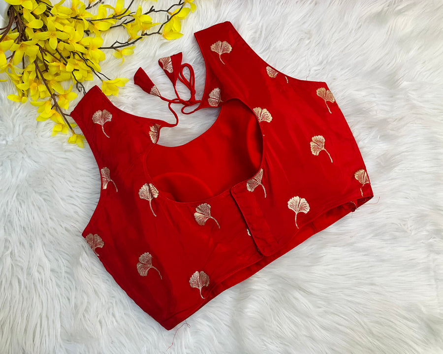 Back Opening Satin Silk Blouse