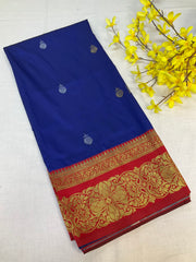 Semi Silk Kanjeevaram Royal Blue Saree